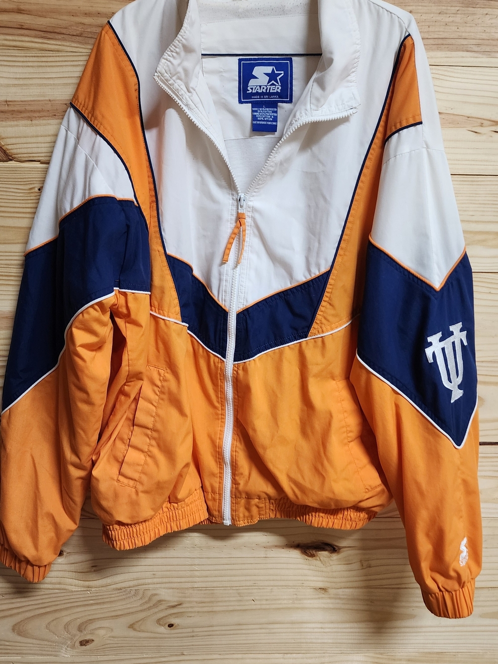 VTG 1990's Starter Men's Orange University Of Tennessee Windbreaker Jacket